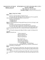 HẮC HẢI - ĐỀ KSCL HSG MÔN TV-LS&ĐL (LẬP THẠCH)