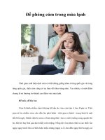 Đề phòng cúm trong mùa lạnh