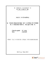 Kế toán trách nhiệm tại công ty trách nhiệm hữu hạn một thành viên cảng quy nhơn 