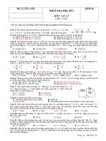 ĐÊ THI HKI LÝ 11 NC MÃ 135( có ĐA)