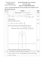 Đáp án thi thử đại học môn toán khối B lần 2 năm 2010