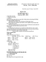 Bài giảng Báo cáo so ket HKI 2009-2010