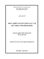 Phát triển nguồn nhân lực tại bưu điện tỉnh bình định 