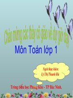 Toán lớp 1: Phep cộng dạng 14+3