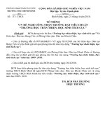 Bài soạn Tờ trình Trường học thân thiện học sinh....