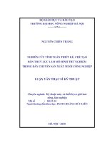 Luận văn nghiên cứu tính toán thiết kế bồn thuỷ lực làm mô hình thử nghiệm trong dây chuyền sản xuất muối công nghiệp 