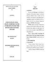 A study on syntactic, lexical semantic and rhetorical features of word groups containing words denoting seasons in vietnamese and english 