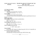 đề kiểm tra học kì I toán 8