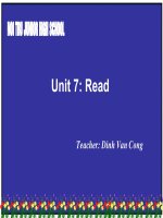 EL 8: Unit 7 : Read