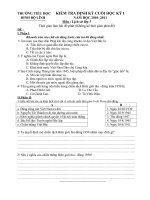 Đề KT cuối kỳ I- 2010-2011