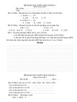 Tài liệu Khao sat mon TOAN thang 1 - 2011