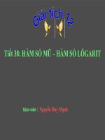 Hàm số mũ- Hàm số Logarit