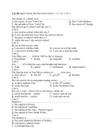 Bài giảng TEST GRADE 10