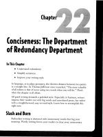 Conciseness - The Department of Redundancy Department