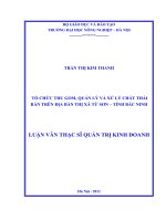 Luận văn tổ chức thu gom, quản lý và xử lý chất thải rắn trên địa bàn thị xã từ sơn, tỉnh bắc ninh 