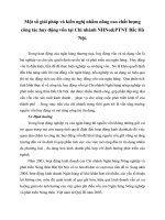 Một số giải pháp và kiến nghị nhằm nâng cao chất lượng công tác huy động vốn tại Chi nhánh NHNo&PTNT Bắc Hà Nội.