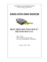 Bài soạn Phát triển bài toán mới từ bài toán ban đầu