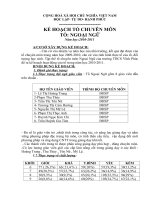 Kế hoạch tổ Tiếng Anh