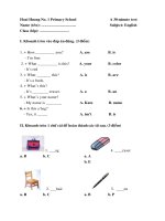 Tài liệu kiêm tra hang thang lop 3