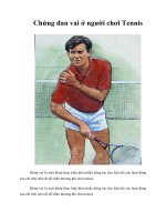 Chứng đau vai ở người chơi Tennis