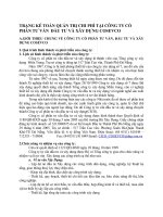 TRẠNG KẾ TOÁN QUẢN TRỊ CHI PHÍ TẠI CÔNG TY CỔ PHẦN TƯ VẤN  ĐẦU TƯ VÀ XÂY DỰNG COSEVCO