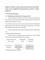 NHỮNG VẤN ĐỀ LÝ LUẬN CƠ BẢN VỀ TỔ CHỨC KẾ TOÁN BÁN HÀNG VÀ XÁC ĐINH KẾT QUẢ BÁN HÀNG TẠI CÔNG TY TNHH MINH TRÍ