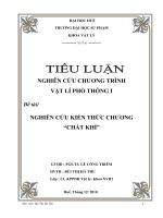 Phân tích chương Chất khí