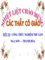 Gián án Tiết 55: Công thức nghiệm thu gọn