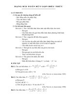 Tài liệu Chuyên đề rút gọn biểu thức ôn vào 10