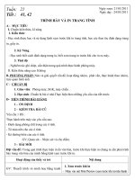Bài soạn tiết 41,42 tin 7 theo chuẩn KTKN