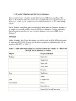 Transfer Tables Between SQL Server Databases