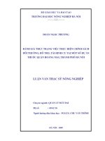 Luận văn đánh giá thực trạng việc thực hiện chính sách bồi trường  hỗ trợ, tái định cư tại một số dự án thuộc quận hoàng mai, thành phố hà nội 