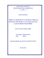 Nghiên cứu ảnh hưởng của chế phẩm vi sinh vật đến hàm lượng dễ tiêu của các kim loại nặng cu, zn, pb trong đất bị ô nhiễm 