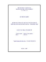 Đánh giá công tác quản lý ngân sách xã trên địa bàn huyện đoan hùng  tỉnh phú thọ 