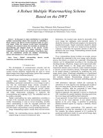 2013  a robust multiple watermarking scheme based on the DWT x 