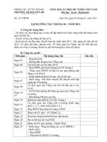Bài giảng Lịch công tác tháng 01 năm 2011