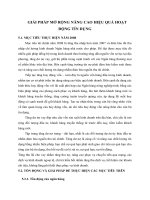 GIẢI PHÁP MỞ RỘNG NÂNG CAO HIỆU QUẢ HOẠT ĐỘNG TÍN DỤNG