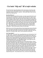 Các bước bếp núc để có một Website