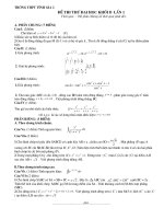 Bài giảng Đề thi thư lần 1