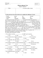 kiểm tra 1 tiết lần 2 (đề 3) học kỳ 1