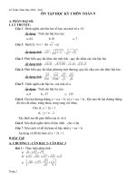 ÔN TẬP TOÁN 9 HỌC KỲ I ( CHUẨN)