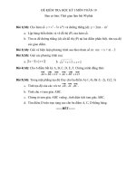 ĐỀ KIỂM TRA HỌC KỲ I MÔN TOÁN 10 CB