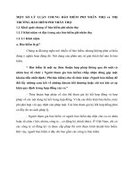 MỘT SỐ LÝ LUẬN CHUNG BẢO HIỂM PHI NHÂN THỌ và THỊ TRƯỜNG BẢO HIỂM PHI NHÂN THỌ