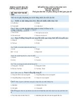 De thi hoc ky I dia 8- trac nghiem 100%