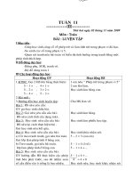 Bài soạn Giáo án lớp 1- 2 buổi tuần 11(Fon VINI)