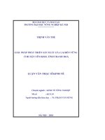 Giải pháp phát triển sản xuất lúa lai bền vững ở huyện yên định, tỉnh thanh hóa 