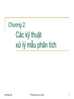 slide báo cáo Các kỹ thuật xử lý mẫu phân tích