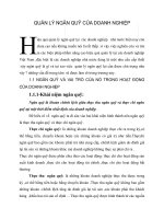 QUẢN LÝ NGÂN QUỸ CỦA DOANH NGHIỆP