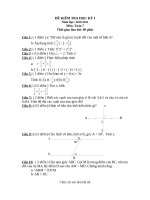 Đề thi  toán 7 năm 2010-2011