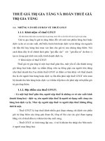 THUẾ GIÁ TRỊ GIA TĂNG VÀ HOÀN THUẾ GIÁ TRỊ GIA TĂNG